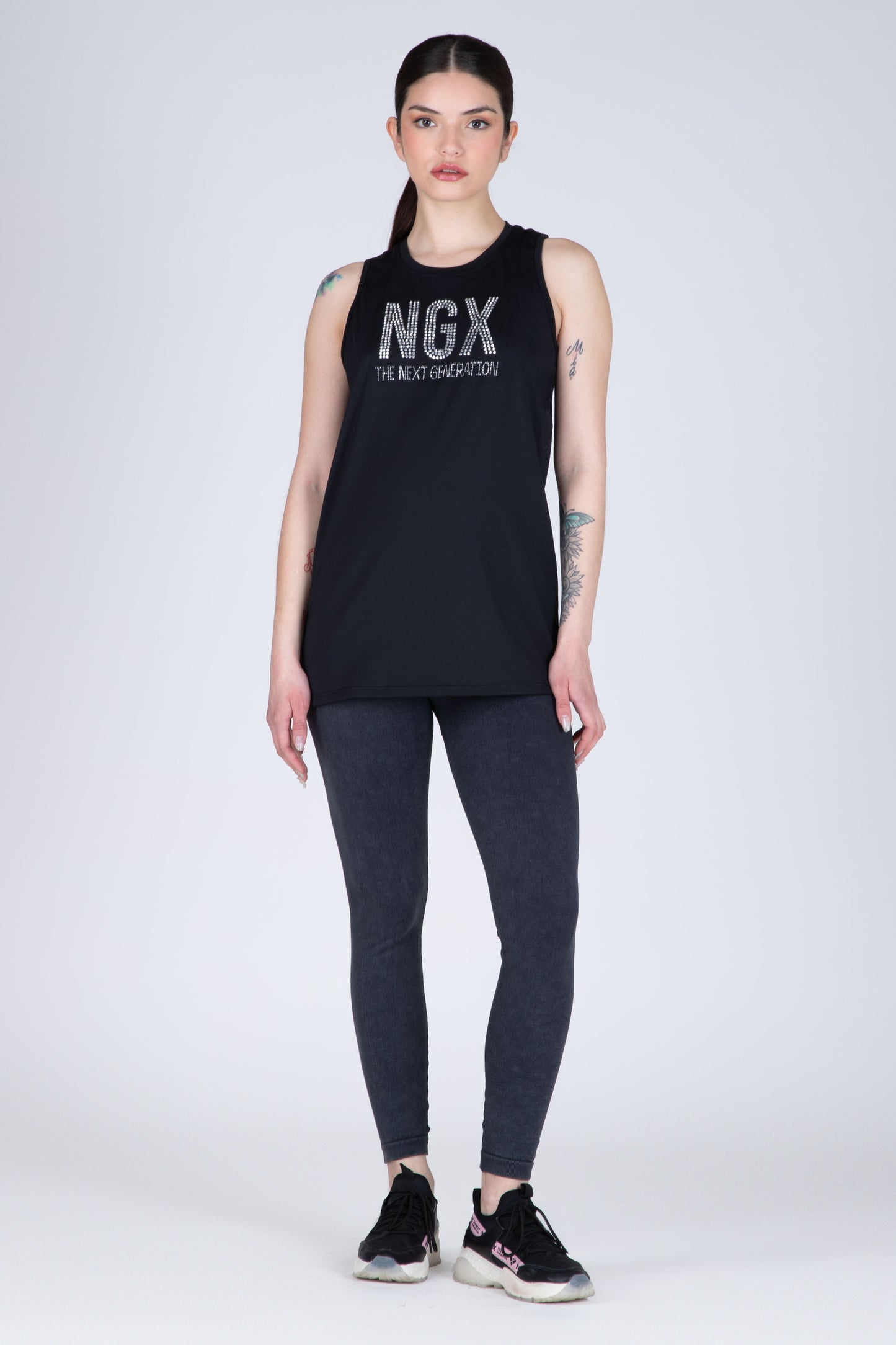 POLERA SM ABSTRACT NEGRA NGX