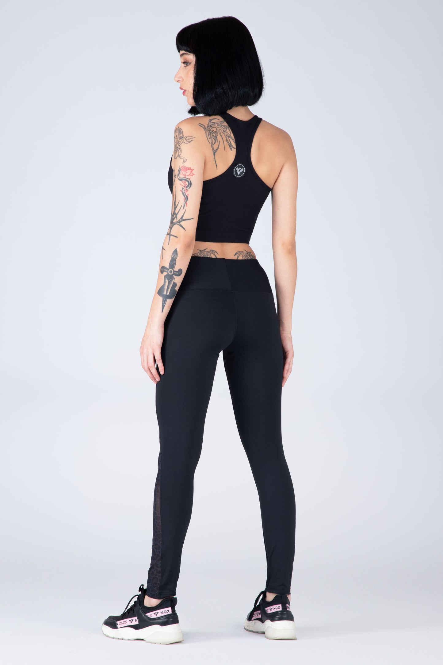 LEGGING LONG ABSTRACT NEGRO NGX