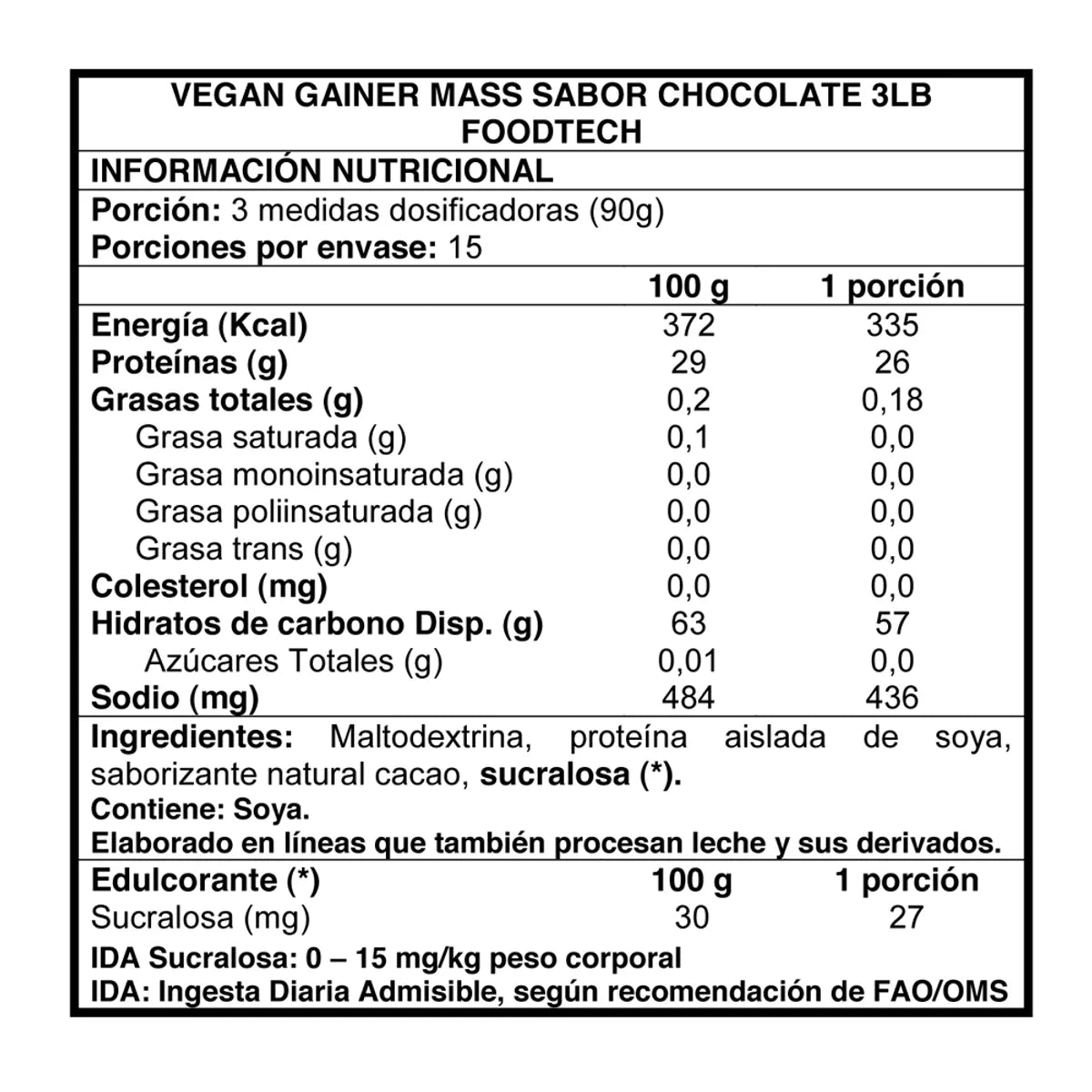 VEGAN GAINER MASS MIX BERRIES 3 LB