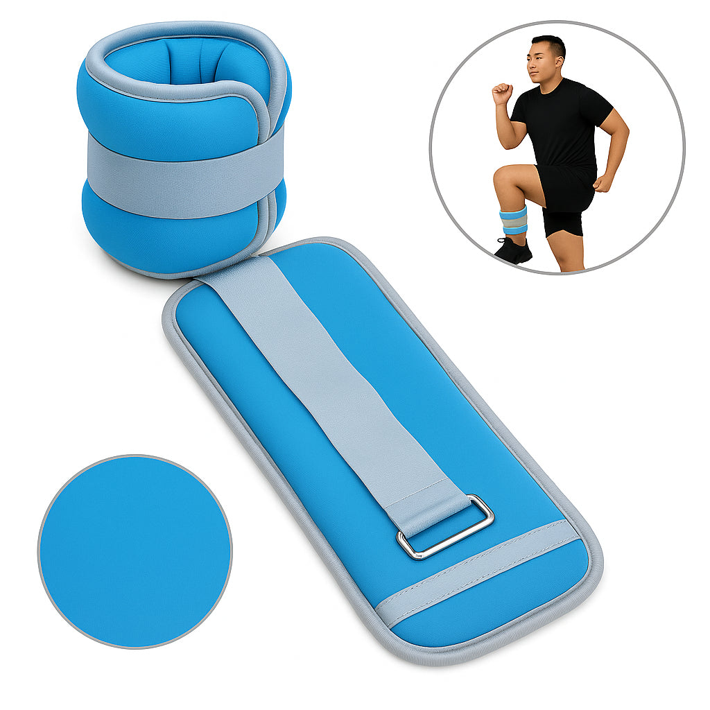 PAR PESA TOBILLO CELESTE 1.5 KG C/U