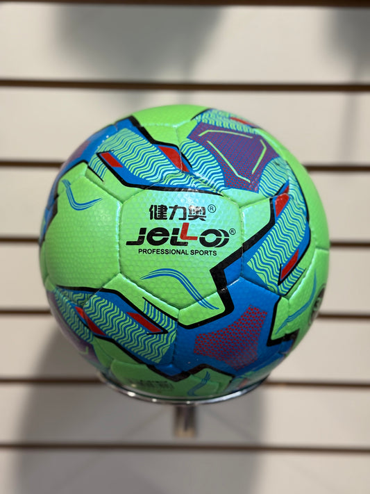 PELOTA DE FUTBOL VERDE CON AZUL