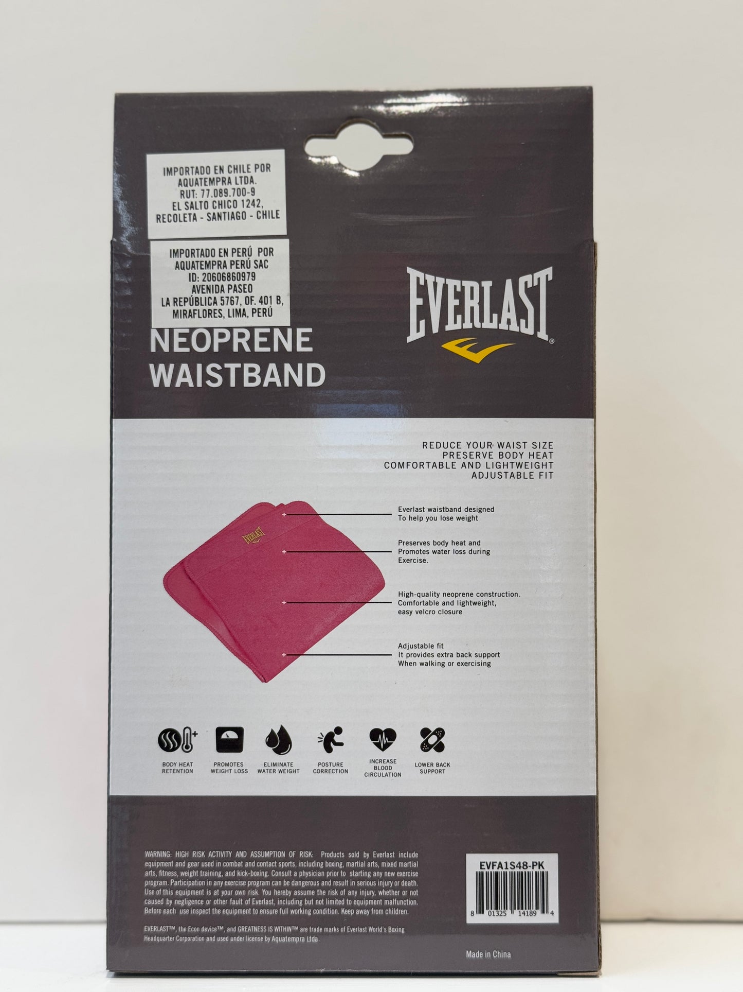 FAJA NEOPRENO PARA MUJER ROSADA 20.32 CM