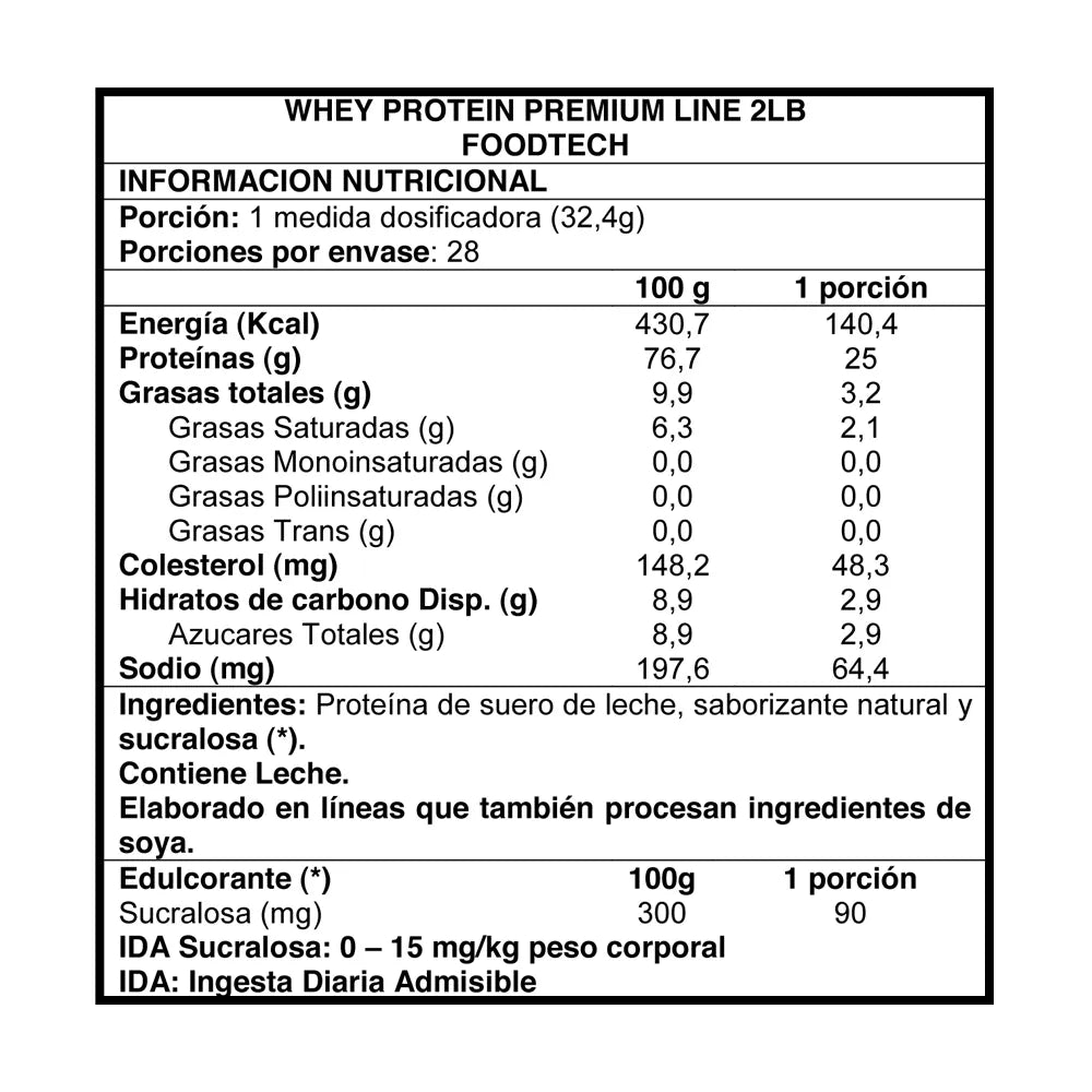 WHEY PROTEIN PREMIUM LINE VAINILLA 2LB